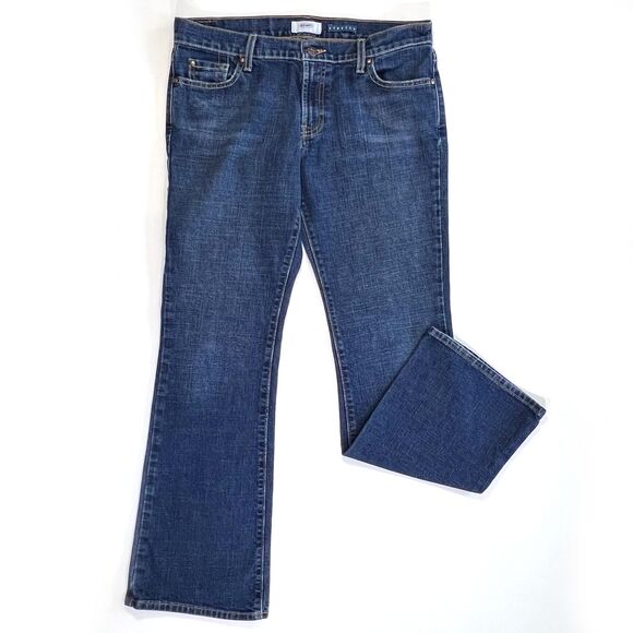 Old Navy Mid Rise Bootcut Jeans Sz 10 Short Stretch - Picture 1 of 9